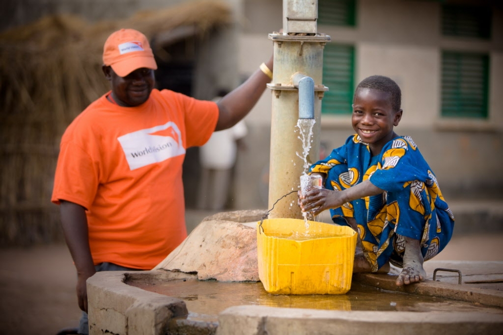 world vision helping with water